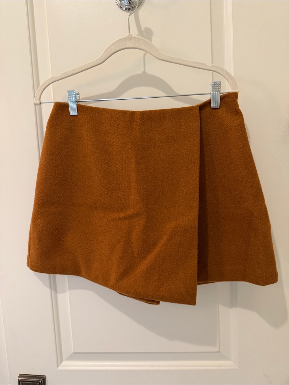 fab'rik Rust Orange Asymmetric Mini Skort